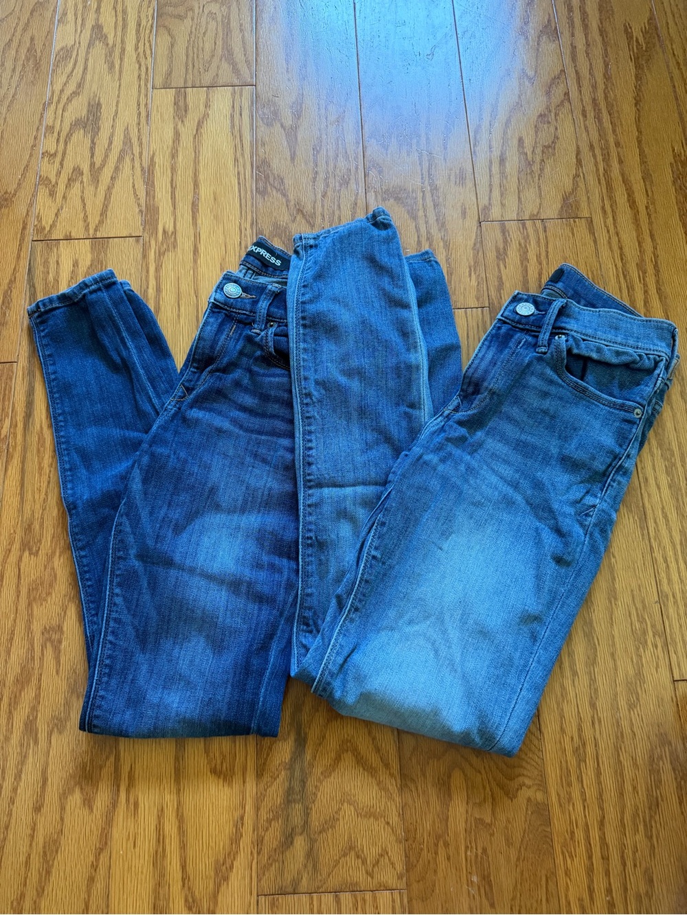 Lot of 2 Express Women’s Skinny Jeans — Blue Denim (2 Pairs) 2 regular 2R